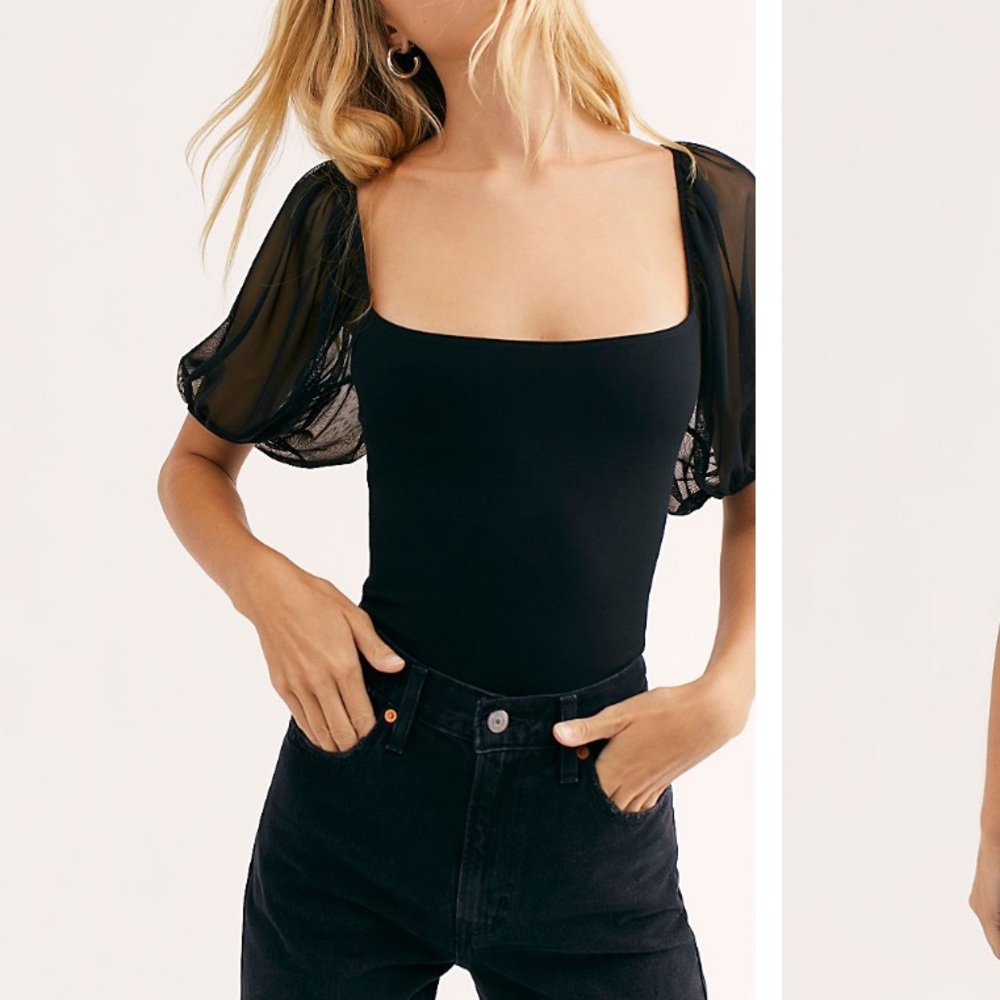 NWT Free people puff sleeve cami